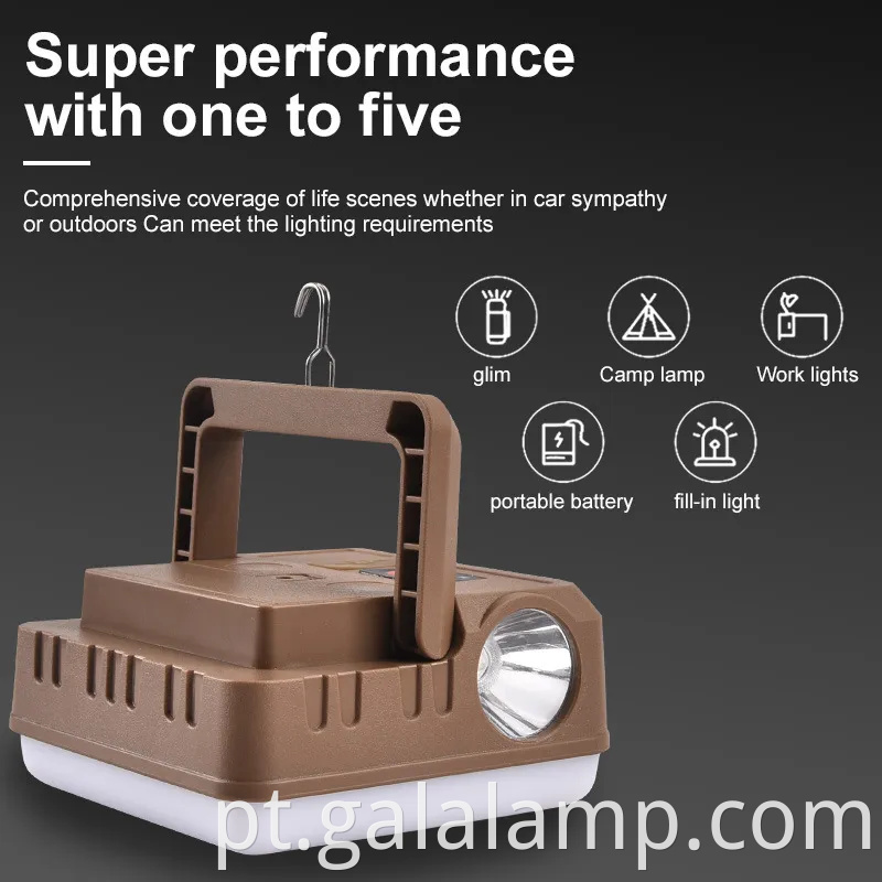 LED recarregável Bulbo de acampamento com energia USB para aventuras